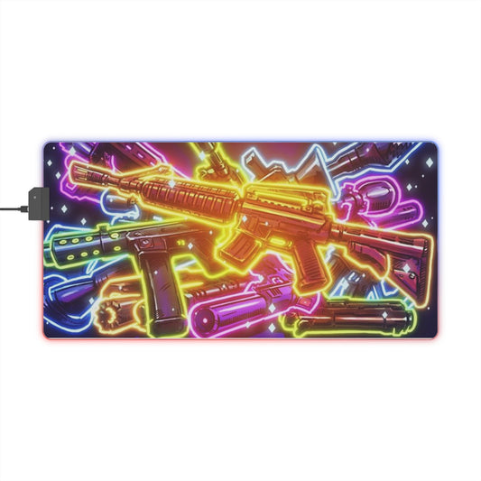 LED Fortnite Retro Gaming Mouse Pad